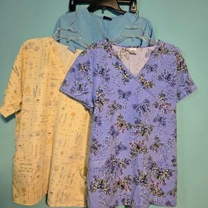 Set Of 3 Scrub Tops For Women